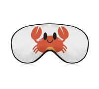 Qjjinxior Smooth Fabric Eye Mask, Red Crab Sleep Mask, Sleeping Eye Mask with Adjustable Headband for Men, Women