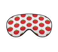 Qjjinxior Smooth Fabric Eye Mask, Tomato Cartoon Sleep Mask, Sleeping Eye Mask with Adjustable Headband for Men, Women