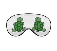 Qjjinxior Smooth Fabric Eye Mask, Turtle Pattern Sleep Mask, Sleeping Eye Mask with Adjustable Headband for Men, Women