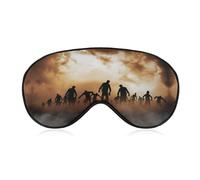 Qjjinxior Smooth Fabric Eye Mask, Zombies Dead Men Walking Body at Night Sleep Mask, Sleeping Eye Mask with Adjustable Headband for Men, Women