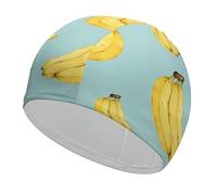 Qjjinxior Swimming Hat, Cartoon Bananas Swimming Cap, Bathing Caps for Long Short Hair