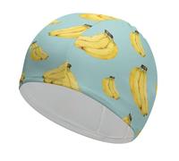 Qjjinxior Swimming Hat, Cartoon Bananas Swimming Cap, Bathing Caps for Long Short Hair