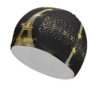 Qjjinxior Swimming Hat, Paris Eiffel Tower France Swimming Cap, Bathing Caps for Long Short Hair