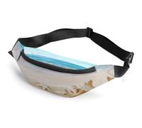 Qjjinxior Waist Bag, Beach Sea Starfish Bumbag, Adjustable Fanny Pack for Running Walking Hiking