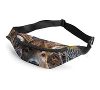 Qjjinxior Waist Bag, Camo Buck Deer Bumbag, Adjustable Fanny Pack for Running Walking Hiking