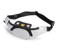 Qjjinxior Waist Bag, Cute Penguin Bumbag, Adjustable Fanny Pack for Running Walking Hiking