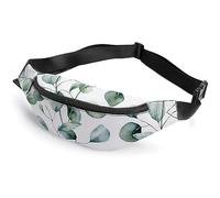 Qjjinxior Waist Bag, Eucalyptus Leaves Bumbag, Adjustable Fanny Pack for Running Walking Hiking