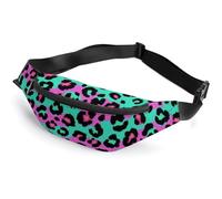 Qjjinxior Waist Bag, Leopard and Zebra Bumbag, Adjustable Fanny Pack for Running Walking Hiking