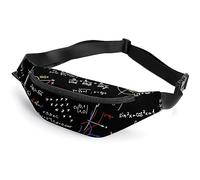 Qjjinxior Waist Bag, Math Linear Mathematics Education Bumbag, Adjustable Fanny Pack for Running Walking Hiking