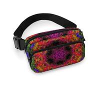 Qjjinxior Waist Bag, Psychedelic Kaleidoscope Bumbag, Adjustable Fanny Pack for Running Walking Hiking