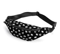Qjjinxior Waist Bag, Pug Dog Bumbag, Adjustable Fanny Pack for Running Walking Hiking