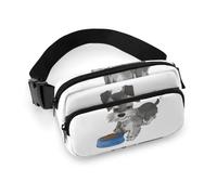 Qjjinxior Waist Bag, Schnauzer Dog Bumbag, Adjustable Fanny Pack for Running Walking Hiking