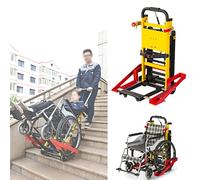QJJML Electric Wheelchair Docking Car, Stair Trolley, Aluminum Alloy, Versatile Functional, 120W, 160kg Capacity, 40 Steps/Min, 24V Battery