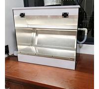 QJJML Waterfall Airbrush Booth, Water Curtain Paint Spray Booth, Table Airbrush Booth For Models, Cakes, Craft, Water Curtain Exhaust Syste & LED Lighting, All Accessories Are Removable 58×50×40cm