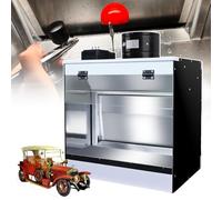 QJJML Waterfall Airbrush Spray Booth For Models & Crafts, Water Curtain Filtration | 5500k Daylight | LED Lighting| 80w Fans, All Accessories Are Removable, For Artwork Models Crafts 50×50×40cm