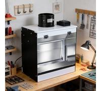 QJJML Waterfall Airbrush Spray Booth With 80w Fans, Portable Paint Spray Booth For Airbrushing, Hobby Spray Booth With 300cm Exhaust Hose, For Model, All Accessories Are Removable 50×50×40cm