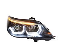 QJJTNPBOE 2pcs Car Styling Compatible For 5 Series E60 Headlights 2003-2010 Year Compatible For E60 Head Lamp Angel Eye DRL Front Light Xenon Lens(2003-2007,HID 4300K Low Beam)
