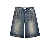 QJK Jean Shorts Streetwear Y2K Baggy Oversized Baggy Jean Vintage Jorts, Denim, Large