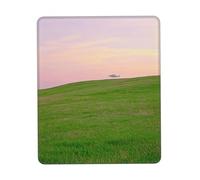QJKFDHG A hill covered in green grass pattern Custom Designed Mouse Pad with Wrist Rest - Unique Personalized Gaming and Office Desk Mat for Enhanced Comfort and Style