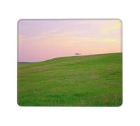 QJKFDHG A hill covered in green grass Printed Mouse Pad with Non-Slip Base, Extended Desk Mat for Office & Gaming, 3mm Rubber Base, Machine Washable, Perfect for Computer, Laptop, PC & Console
