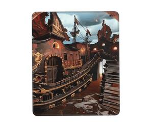 QJKFDHG a pirate boat pattern Custom Designed Mouse Pad with Wrist Rest - Unique Personalized Gaming and Office Desk Mat for Enhanced Comfort and Style
