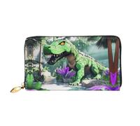 QJKFDHG Alien Creatures Print Wallet for Travel, Leather Wallet with Zipper