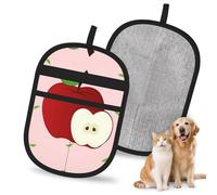 QJKFDHG Apple Joy Design Electrostatic Pet Hair Removal Gloves, Reusable Magic Brush for Dog & Cat Hair | Fur Remover for Couch, Carpet, Car Seat & Clothing