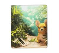 QJKFDHG Chihuahua in Tropical Forests pattern Custom Designed Mouse Pad with Wrist Rest - Unique Personalized Gaming and Office Desk Mat for Enhanced Comfort and Style