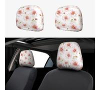 QJKFDHG Cosmos Petal Glow Car Headrest Covers 2 Pcs Universal Elastic Fit