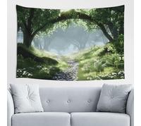 QJKFDHG Custom Tapestry for Room Decor - Unique Personalized Wall Hanging, Perfect for Bedroom, Dorm, and More - Trippy, Boho, Gothic, Anime, and More ForestPathway