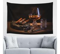 QJKFDHG Custom Tapestry for Room Decor - Unique Personalized Wall Hanging, Perfect for Bedroom, Dorm, and More - Trippy, Boho, Gothic, Anime, and More CigarWhiskeyElegance