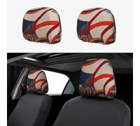 QJKFDHG Customized Funny Car Accessories 2 pcs- Unique Design Seat Covers, Neck Pillow, and Headrest Cover Set for Most Cars - Perfect Christmas and Wedding Gifts Candy pearl string