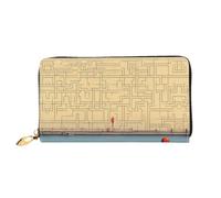 QJKFDHG Enter the Maze of Thinking Print Wallet for Travel, Leather Wallet