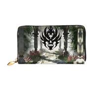 QJKFDHG Gladiator Arena Print Wallet for Travel, Leather Wallet with Zipper | Microfiber Leather, Large Capacity For Passport, Cards, Cash, Checkbook, Phone; Zipper Closure, Great Gift For Men And Women