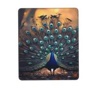 QJKFDHG Gorgeous and elegant peacock pattern Custom Designed Mouse Pad with Wrist Rest - Unique Personalized Gaming and Office Desk Mat for Enhanced Comfort and Style