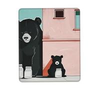 QJKFDHG Greedy Bear pattern Custom Designed Mouse Pad with Wrist Rest - Unique Personalized Gaming and Office Desk Mat for Enhanced Comfort and Style