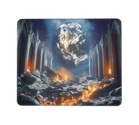 QJKFDHG hell and heaven Printed Mouse Pad with Non-Slip Base, Extended Desk Mat for Office & Gaming, 3mm Rubber Base, Machine Washable, Perfect for Computer, Laptop, PC & Console
