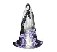 QJKFDHG Hooded Cape, Floating land Transformable Long Cloak | A single layer over any outfit to build wizard, vampire, princess, or medieval looks; bow tie no zipper