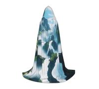 QJKFDHG Hooded Cape, Floating land Transformable Long Cloak | A single layer over any outfit to build wizard, vampire, princess, or medieval looks; bow tie no zipper
