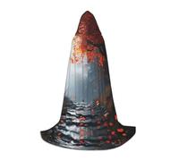 QJKFDHG Hooded Cape, Floating land Transformable Long Cloak | A single layer over any outfit to build wizard, vampire, princess, or medieval looks; bow tie no zipper