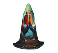 QJKFDHG Hooded Cape, Galloping White Stallion Transformable Long Cloak | A single layer over any outfit to build wizard, vampire, princess, or medieval looks; bow tie no zipper