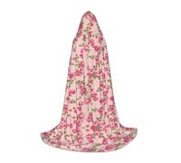 QJKFDHG Hooded Cape, Sakura Petal Dance Transformable Long Cloak | A Single Layer Over Any Outfit To Build Wizard, Vampire, Princess, Or Medieval Looks; Bow Tie No Zipper