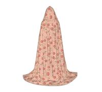 QJKFDHG Hooded Cape, Sakura Petal Dance Transformable Long Cloak | A Single Layer Over Any Outfit To Build Wizard, Vampire, Princess, Or Medieval Looks; Bow Tie No Zipper