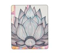 QJKFDHG Lotus Mandala pattern Custom Designed Mouse Pad with Wrist Rest - Unique Personalized Gaming and Office Desk Mat for Enhanced Comfort and Style