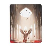 QJKFDHG Pastor, little angel pattern Custom Designed Mouse Pad with Wrist Rest - Unique Personalized Gaming and Office Desk Mat for Enhanced Comfort and Style