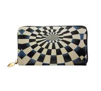 QJKFDHG Perspective Print Wallet for Travel, Leather Wallet with Zipper