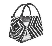 QJKFDHG Portable Lunch Bag, Tote Print Abstract Characters in the Framework