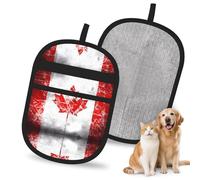 QJKFDHG Retro Canada Flag Electrostatic Pet Hair Removal Gloves, Reusable Magic Brush for Dog & Cat Hair | Fur Remover for Couch, Carpet, Car Seat & Clothing