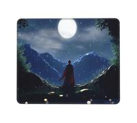 QJKFDHG Starry Sky Under the Moonlight Printed Mouse Pad with Non-Slip Base, Extended Desk Mat for Office & Gaming, 3mm Rubber Base, Machine Washable, Perfect for Computer, Laptop, PC & Console