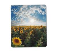QJKFDHG Sunflower field pattern Custom Designed Mouse Pad with Wrist Rest - Unique Personalized Gaming and Office Desk Mat for Enhanced Comfort and Style